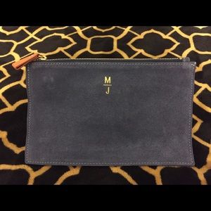 Italian Suede Clutch by Boulevard monogram MJ